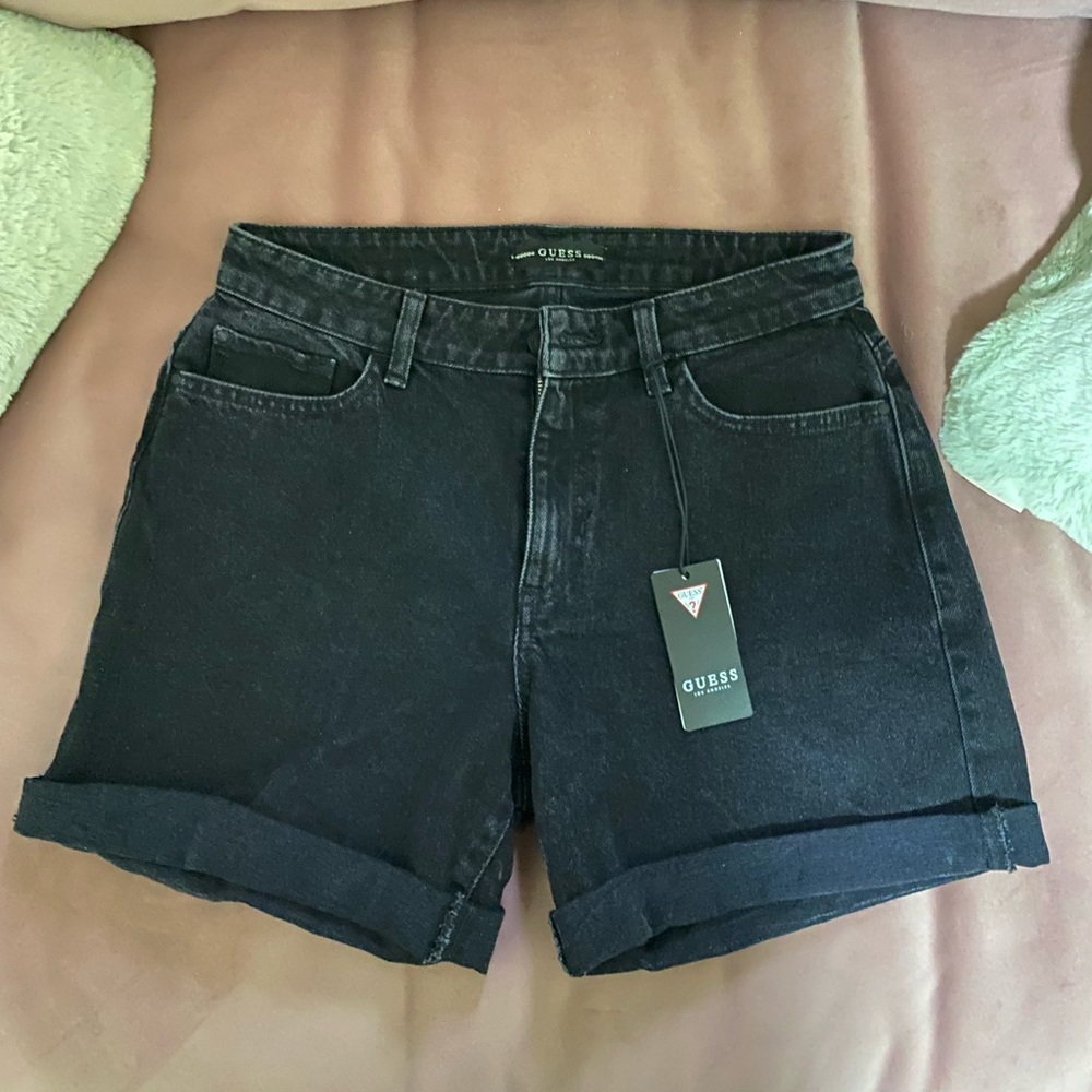 Guess Relaxed Denim Biker Shorts size 27